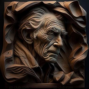 3D модель Джон Рекнагель, американский художник (STL)